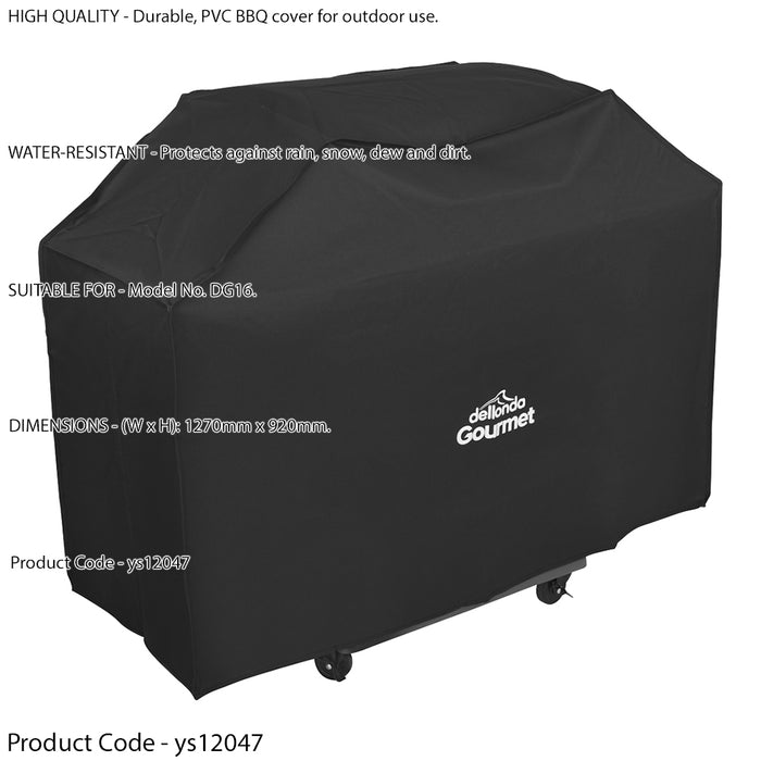 Outdoor Rated BBQ Cover for ys12026 - Black PVC - 1270mm x 920mm Water & Rain