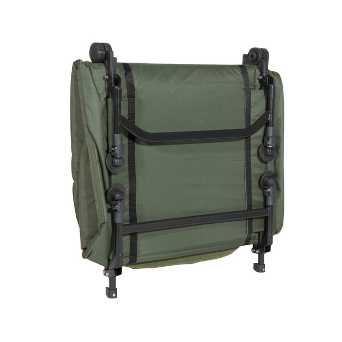 2 PACK Adjustable Fleece Camping & Fishing Bedchair - Pillow & Levelling Feet