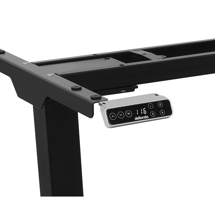Electric Height Adjustable Standing Desk 1400mm Worktop & Dual Monitor Stand Set