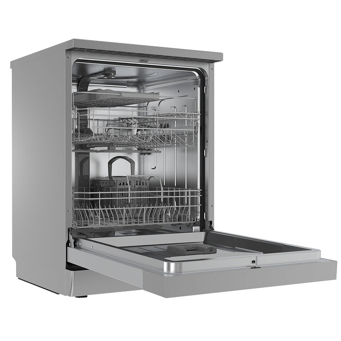 Grey Freestanding Full Size Dishwasher - 60cm - 14 Place Settings LED Display