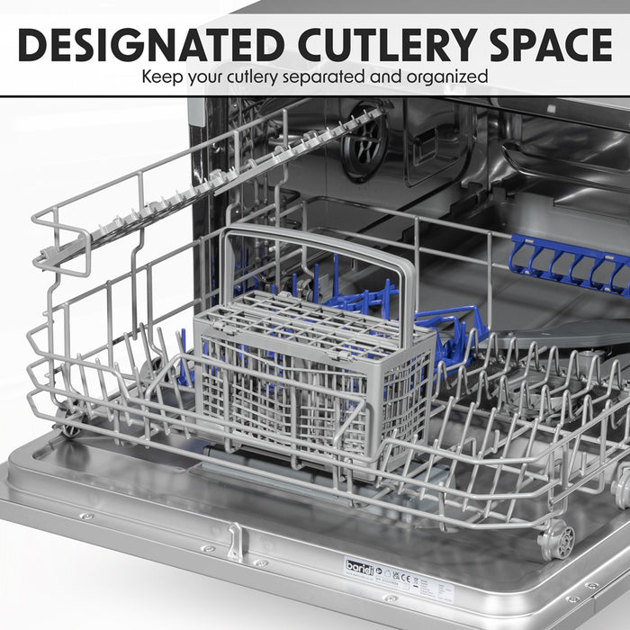 Silver Worktop Dishwasher - 6 Place Settings - Portable Tabletop Dish Washer