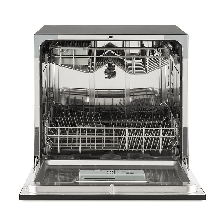 Black Worktop Dishwasher - 8 Place Settings - Portable Tabletop Dish Washer