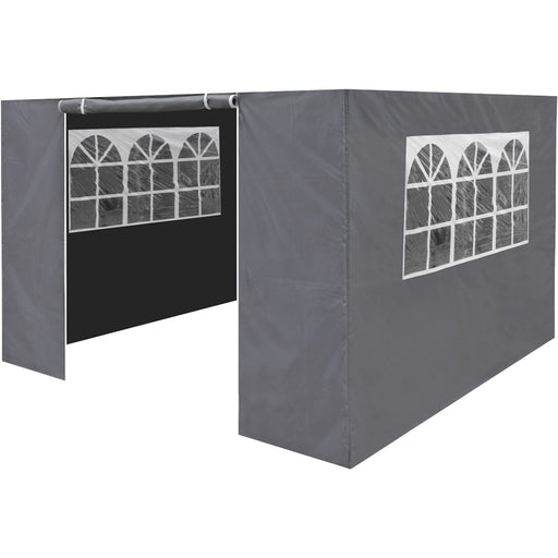 Side Walls Door & Windows for 3x3m Pop-Up Gazebo - GREY - Garden Party Tent