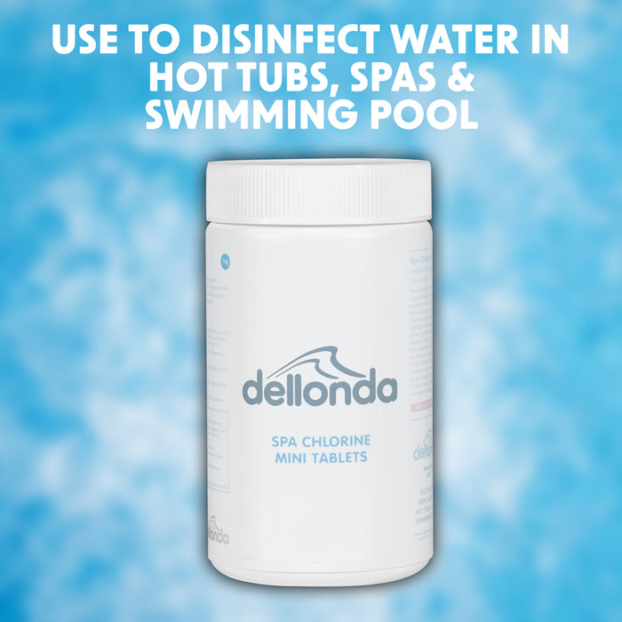1kg Swimming Pool Hot Tub & Spa Chlorine Tablets - Anti-Bacterial 20g Mini Tabs