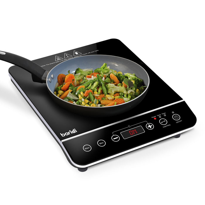 1 Zone Portable Induction Hob - 200-2000W Black Worktop Electric Stove 13A Plug
