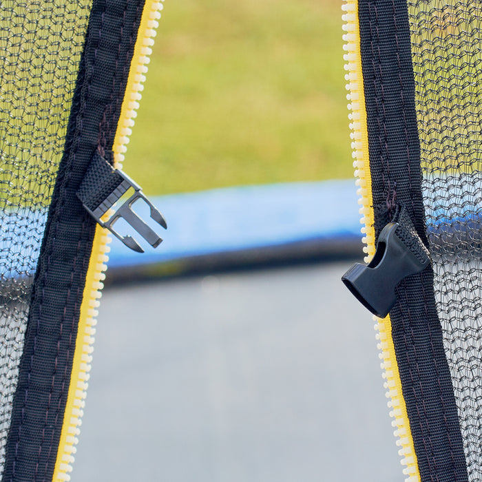 2440mm Kids 8ft Trampoline & Safety Enclosure Net - 50KG Max Outdoor Garden Jump