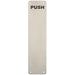 Push Engraved Door Finger Plate 350 x 75mm Satin Stainless Steel Push Plate Loops