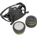 Half Mask Respirator with ABEK1 P2R Filter Cartridges - Inbuilt Exhalation Vent Loops