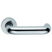 PAIR 22mm Round Bar Safety Lever Concealed Fix Round Rose Polished Aluminium Loops
