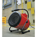 3000W Industrial Electric Fan Heater - 2 Heat Settings - Thermostat Control Loops