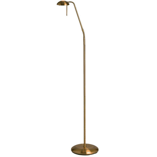 Adjustable Gooseneck Floor Lamp Antique Brass Touch Dimmer Reading / Task Light Loops