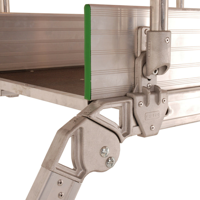 4 Tread Industrial Bridging Steps & Handle Crossover Ladder 0.9m x 0.5m Platform Loops