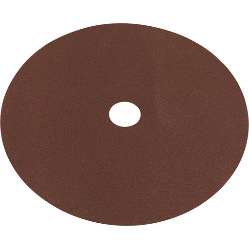 25 PACK 175mm Fibre Backed Sanding Discs - 80 Grit Aluminium Oxide Round Sheet Loops
