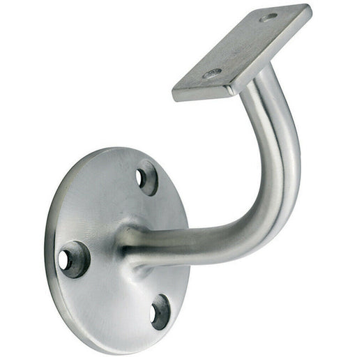 Handrail Bannister Bracket Wall Support 62mm Projection Satin Steel Loops