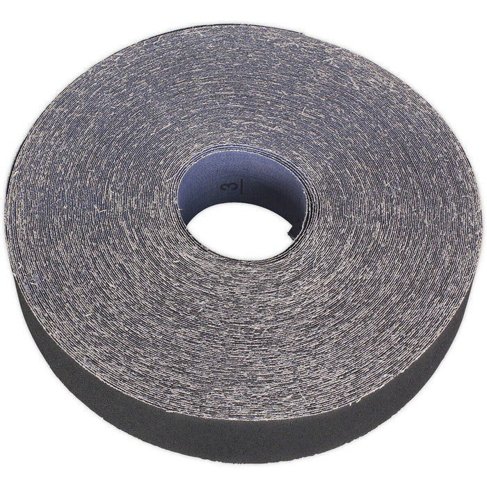 Blue Twill Emery Roll - 25mm x 50m - Flexible & Tear Resistant - 40 Grit Loops