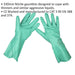 PAIR 330mm Cuffed Nitrile Gauntlets - One Size - Chemical Resistant Gloves Loops