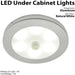 Auto On/Off LED Kit 1 In Under Cabinet Kitchen Light PIR Motion Sensor Detector Loops