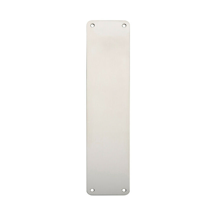 Plain Door Finger Plate 350 x 75mm Bright Stainless Steel Push Plate Loops