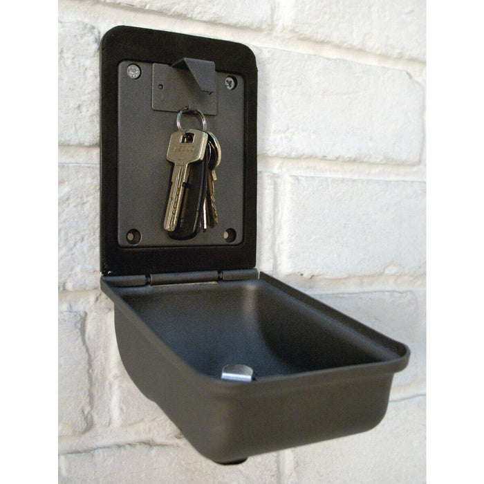 Wall Mounted Mini Combination Key Safe Cabinet - Steel Box - 100 x 145 x 60mm Loops