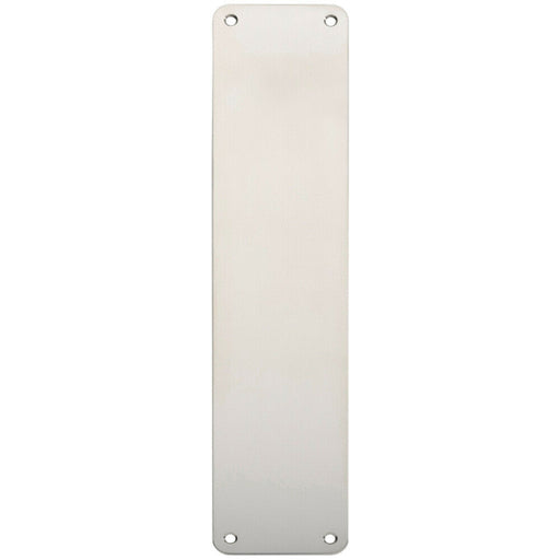 Plain Door Finger Plate 350 x 75mm Bright Stainless Steel Push Plate Loops
