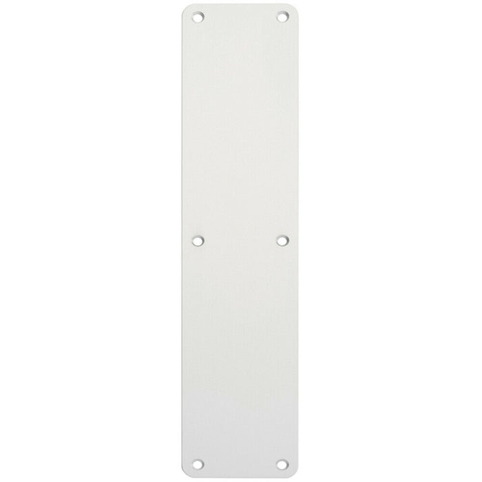 Plain Door Finger Plate 350 x 75mm Satin Anodised Aluminium Push Plate Loops