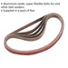 5 PACK - 10mm x 330mm Sanding Belts - 80 Grit Aluminium Oxide Slim Detail Loop Loops