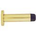Rubber Tipped Doorstop Cylinder with Rose Wall Mounted 70mm Polished Brass Loops