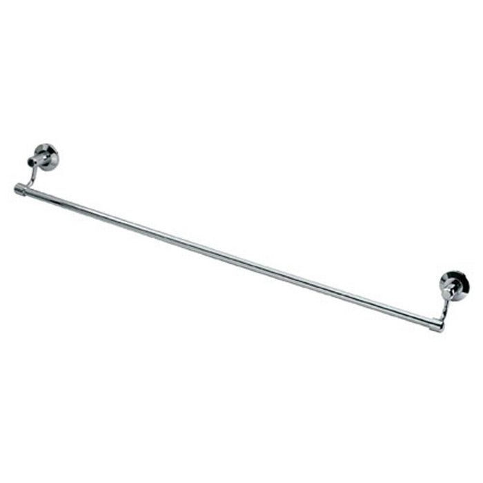 Single Bathroom Towel Rail Bar 472mm Fixing Centres Polished Chrome Loops