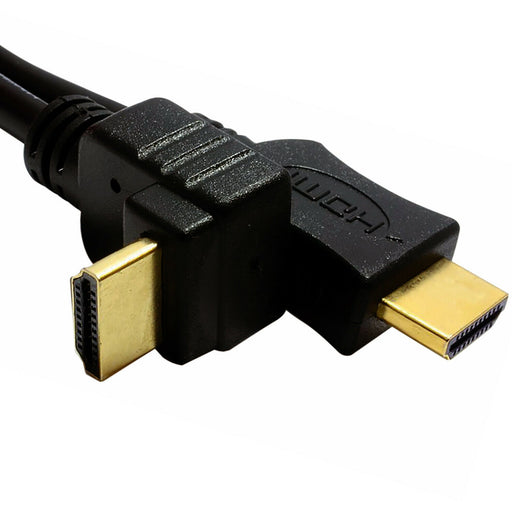 5m High Speed HDMI Cable Right Angled 270 Degree to Straight Connector Lead Loops