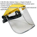 Brow Guard with Full Face Shield - Ratchet Adjustable Headband - Impact Grade B Loops