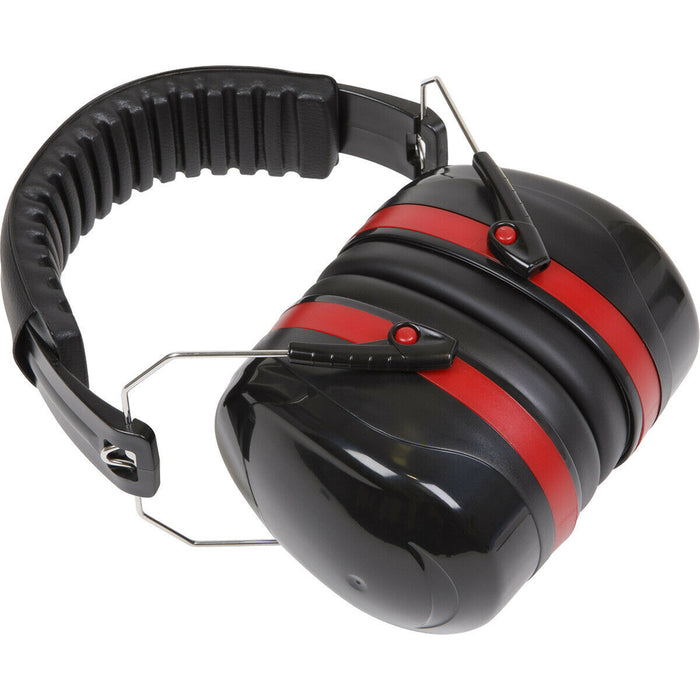 Premium Folding Ear Defenders - Adjustable Ear Cups - Worksite Protection Loops