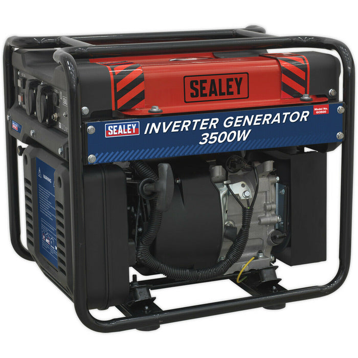 3500W Inverter Generator - 4-Stroke Engine - 13 Litre Fuel Tank - Dual Sockets Loops