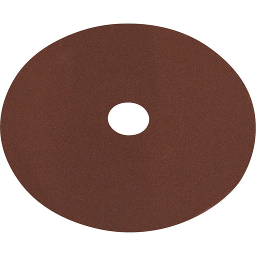 25 PACK 100mm Fibre Backed Sanding Discs - 120 Grit Aluminium Oxide Round Sheet Loops