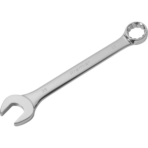 36mm EXTRA LARGE Combination Spanner - Open Ended & 12 Point Metric Ring Wrench Loops