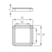 Square LED Plinth Light Kit 3 NATURAL WHITE Spotlights Kitchen Bathroom Panel Loops