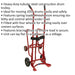 205L Drum Stillage Trolley - Spring Loaded Mechanism - Bracing Strap - Wheeled Loops