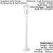 IP44 Outdoor Bollard Light White Aluminium Lantern 1 x 60W E27 Bulb Lamp Post Loops