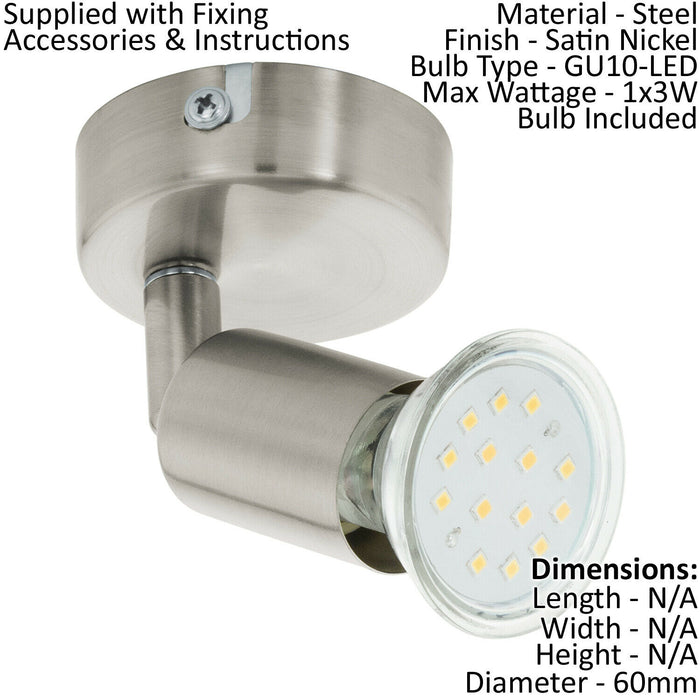 Multi Bulb Ceiling Spot Light & 2x Matching Wall Lights Satin Nickel Moving Bar