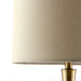 Touch Dimmer Table Lamp Brass & Taupe Shade Modern Metal Bedside Reading Light Loops