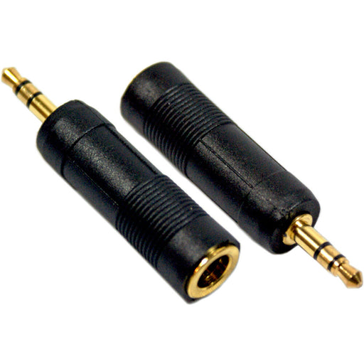 GOLD 3.5mm AUX Male to 6.35mm ¼" Female Adapter Large Keyboard Headphone Jack Loops