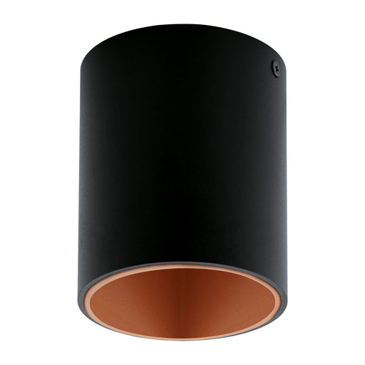 Wall / Ceiling Light Black & Copper Round Downlight 3.3W Built in LED Loops