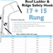 17 + 15 Rung Roof Ladder & Ridge Safety Hook Double Section 7.9m MAX Grip Steps Loops