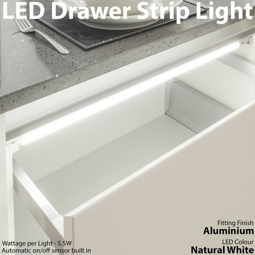 3x 800mm LED Drawer Strip Light AUTO ON/OFF PIR SENSOR Kitchen Cupboard Door Loops
