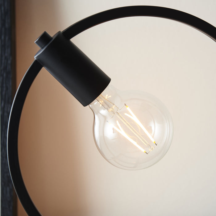 Table Lamp Matt Black 10W LED E27 Bedside Light Base Only e10767 Loops
