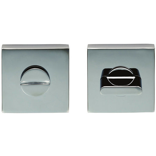 Thumbturn Lock And Release Handle Concealed Fix Square Rose Polished Chrome Loops