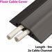 9m x 83mm Heavy Duty Rubber Floor Cable Cover Protector Twin Channel Conduit Loops