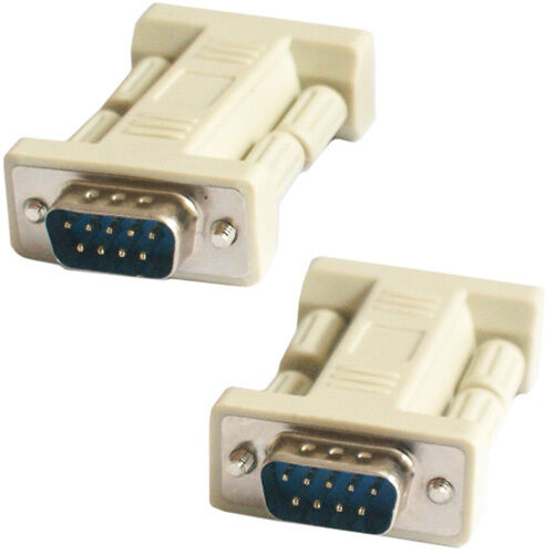 RS232 9 Way Male to Male Plug Straight Adapter Gender Changer Coupler DB9 Serial Loops