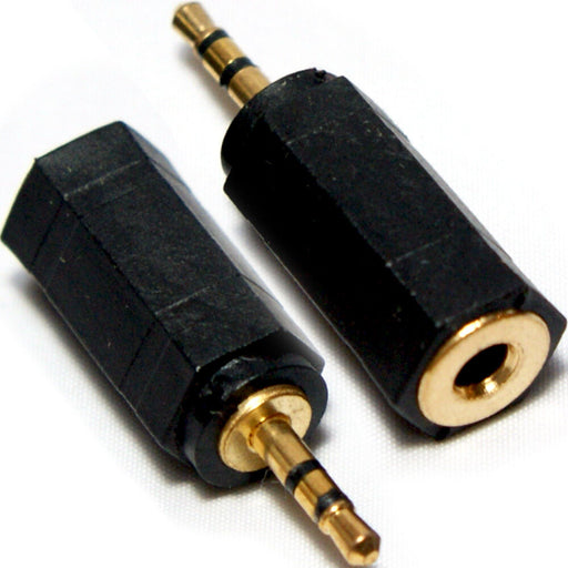 GOLD 2.5mm Mini Male to 3.5mm Female Adapter Stereo Xbox Pad Headphone Converter Loops