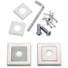 Square Rose Pack 52 x 8mm Bright Stainless Steel Satin Stainless Steel Loops