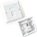 2x Single Port CAT6 IDC Wall Outlet Face Plate 1 Way RJ45 Network Ethernet Loops